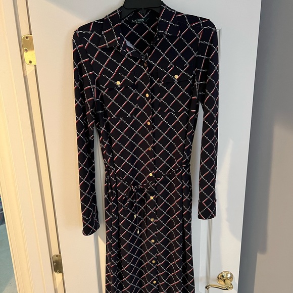 Ralph Lauren Navy Logo Shirt Dress - Picture 8 of 13